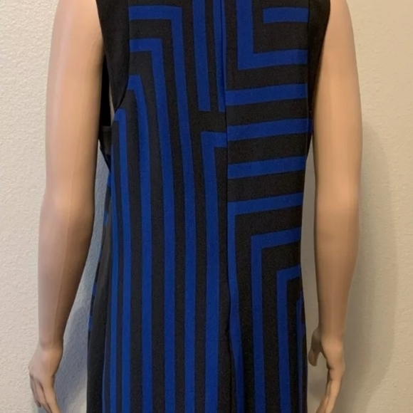 Mossimo Blue and Black Geometric Striped Dress Size M - Picture 2 of 3